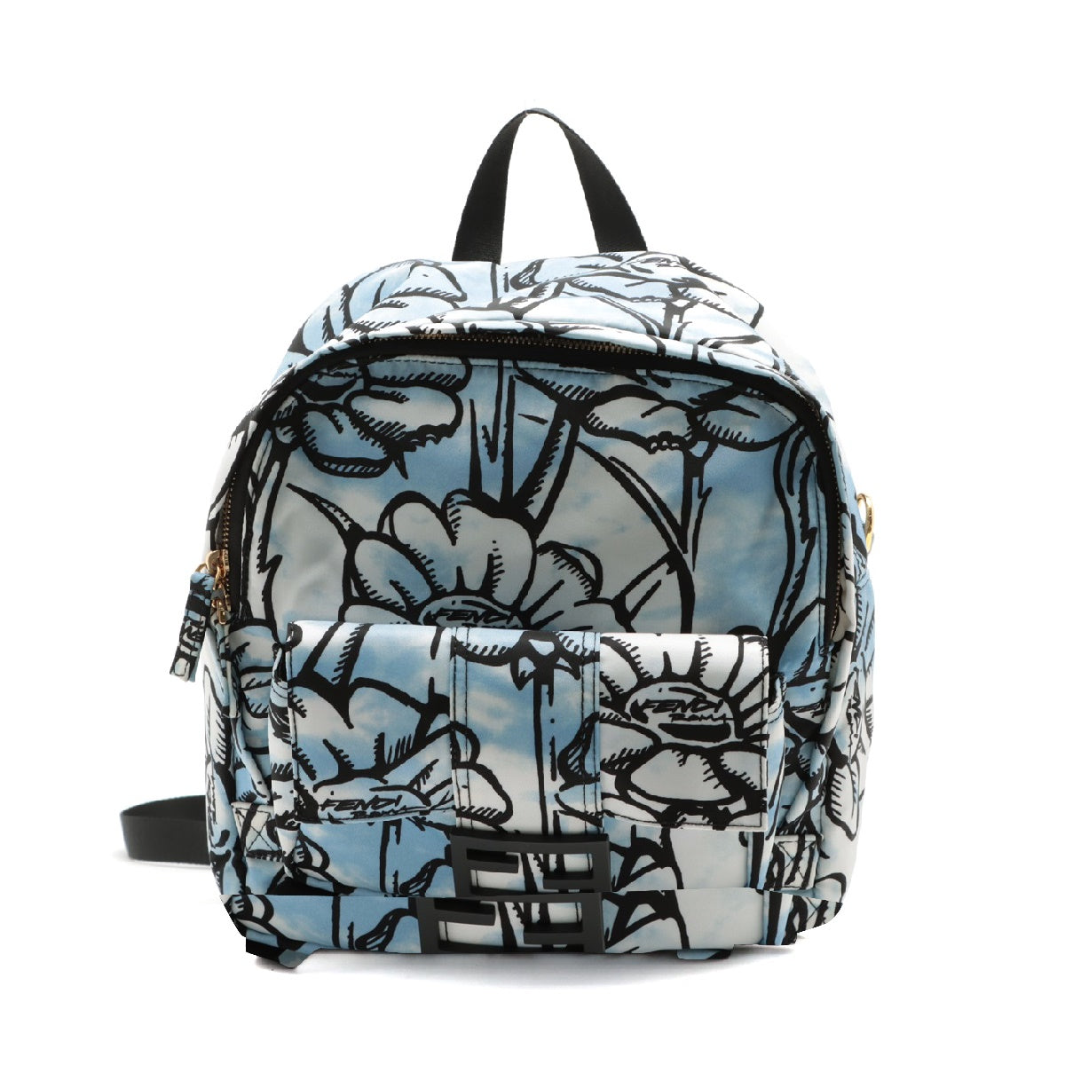 Fendi Nylon Backpack Blue 8BZ048