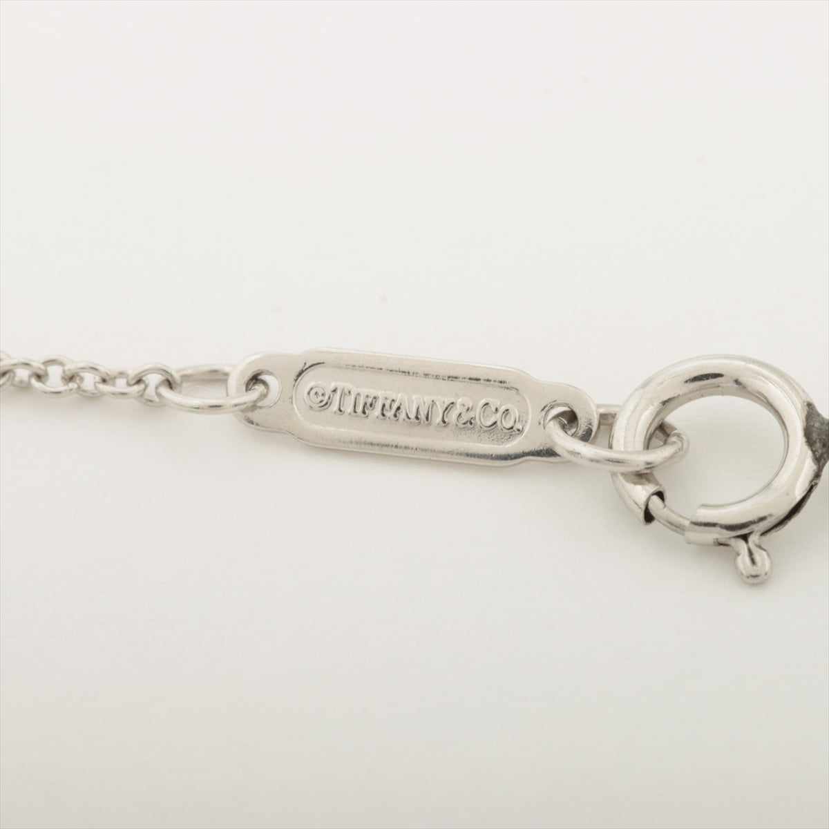 Tiffany Sentimental Heart Mini Diamond Necklace Pt950 3.3g