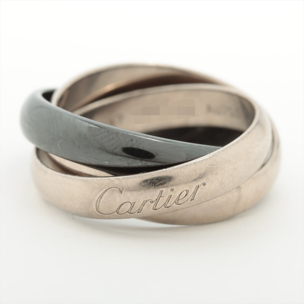 Cartier Trinity Ring 750 (WG) x Ceramic 6.3g 47