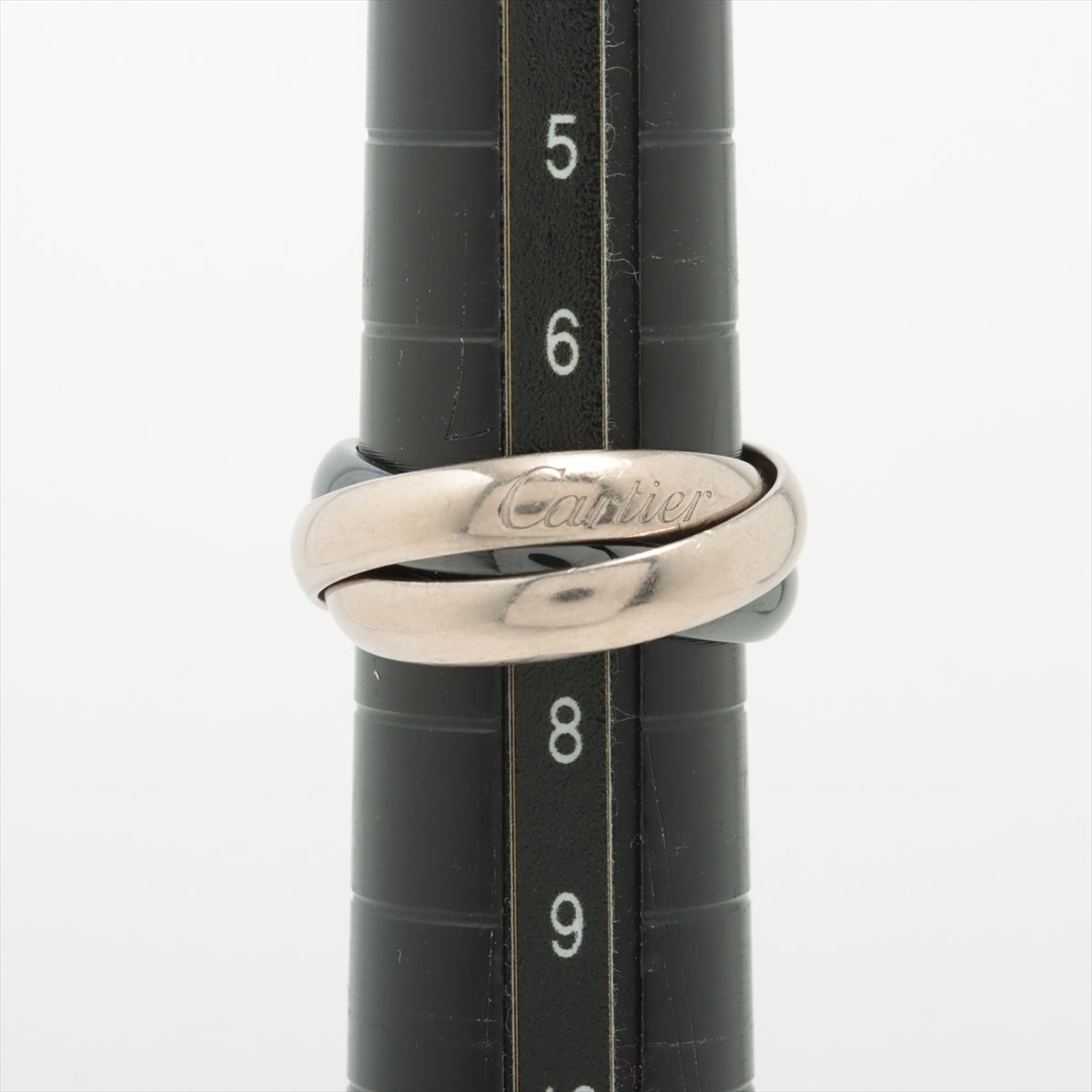 Cartier Trinity Ring 750 (WG) x Ceramic 6.3g 47