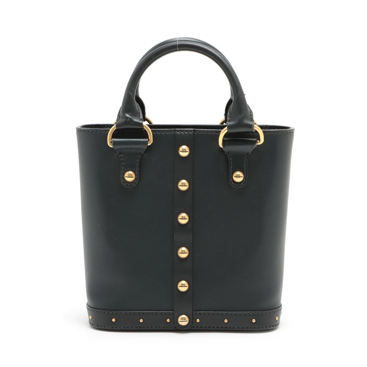Christian Dior Leather 2 Way Handbag Black