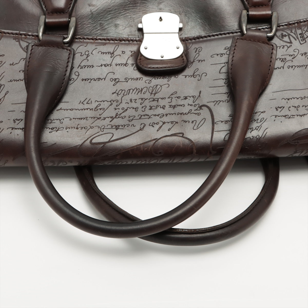 Berluti Emeao Leather 2 Way Handbag Brown