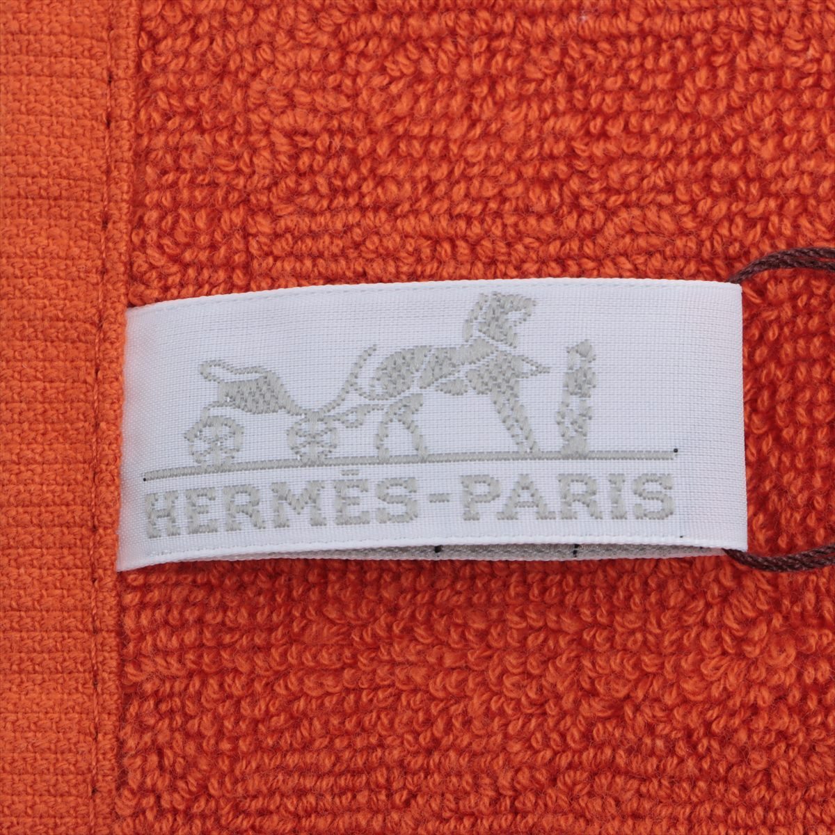 Hermès Kare Towel Stairs Towel Cotton ivory x orange 2 piece set
