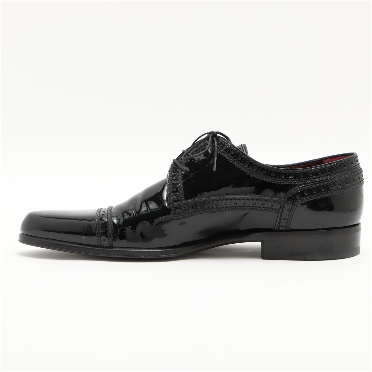 Louis Vuitton 08 Patent leather Leather shoes 10 Men's Black NI0028 There is stickiness