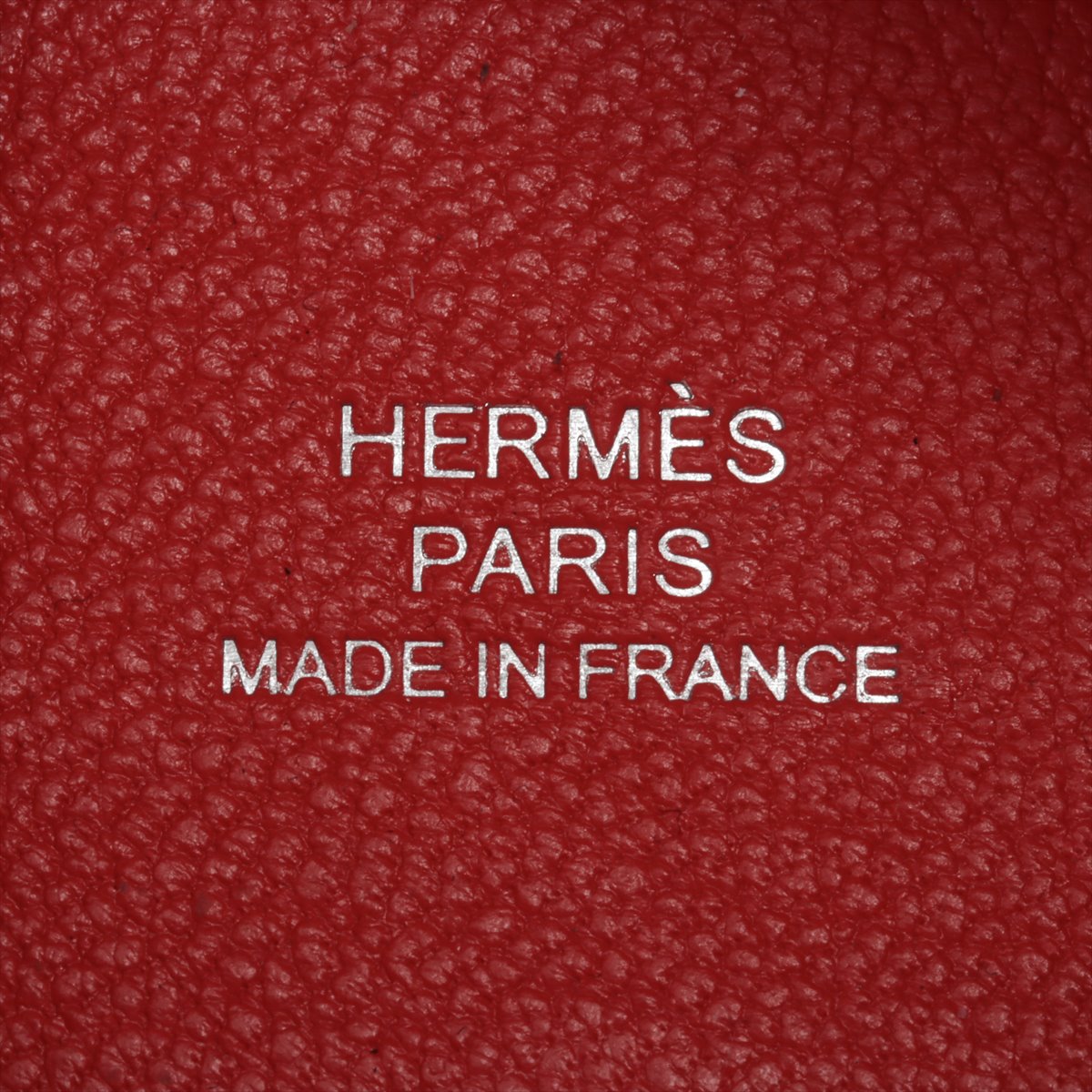 Hermès U engraving: 2022 Charm Chevre Red Bolide on wheels