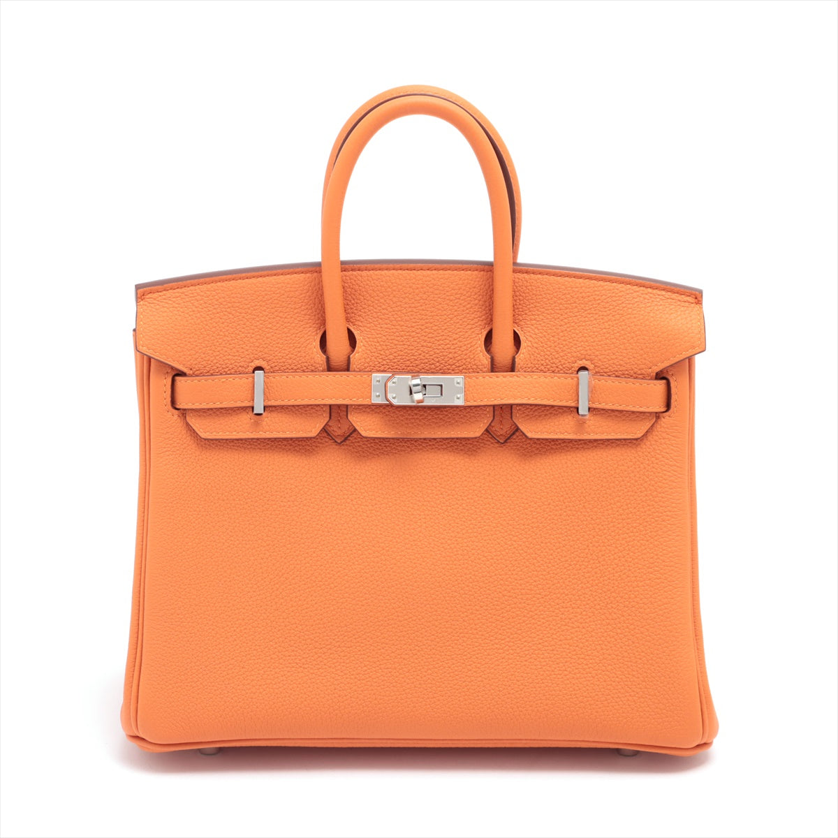 Hermès Birkin 25 Togo Orange Silver Metal Fittings B: 2023