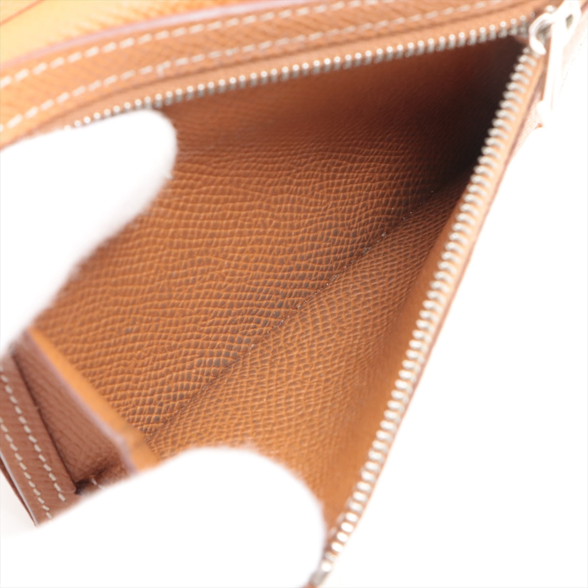 Hermès Bearn Compact Veau Epsom Compact Wallet Brown Silver Metal Fittings U: 2022