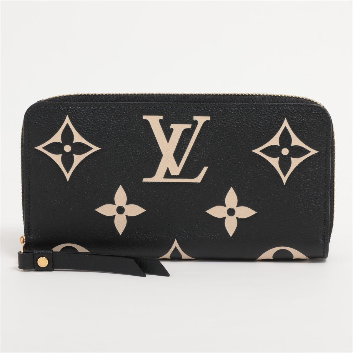 Louis Vuitton Bicolor Monogram Empreinte Zippy Wallet M80481 Noir Zip Round Wallet Responsive RFID