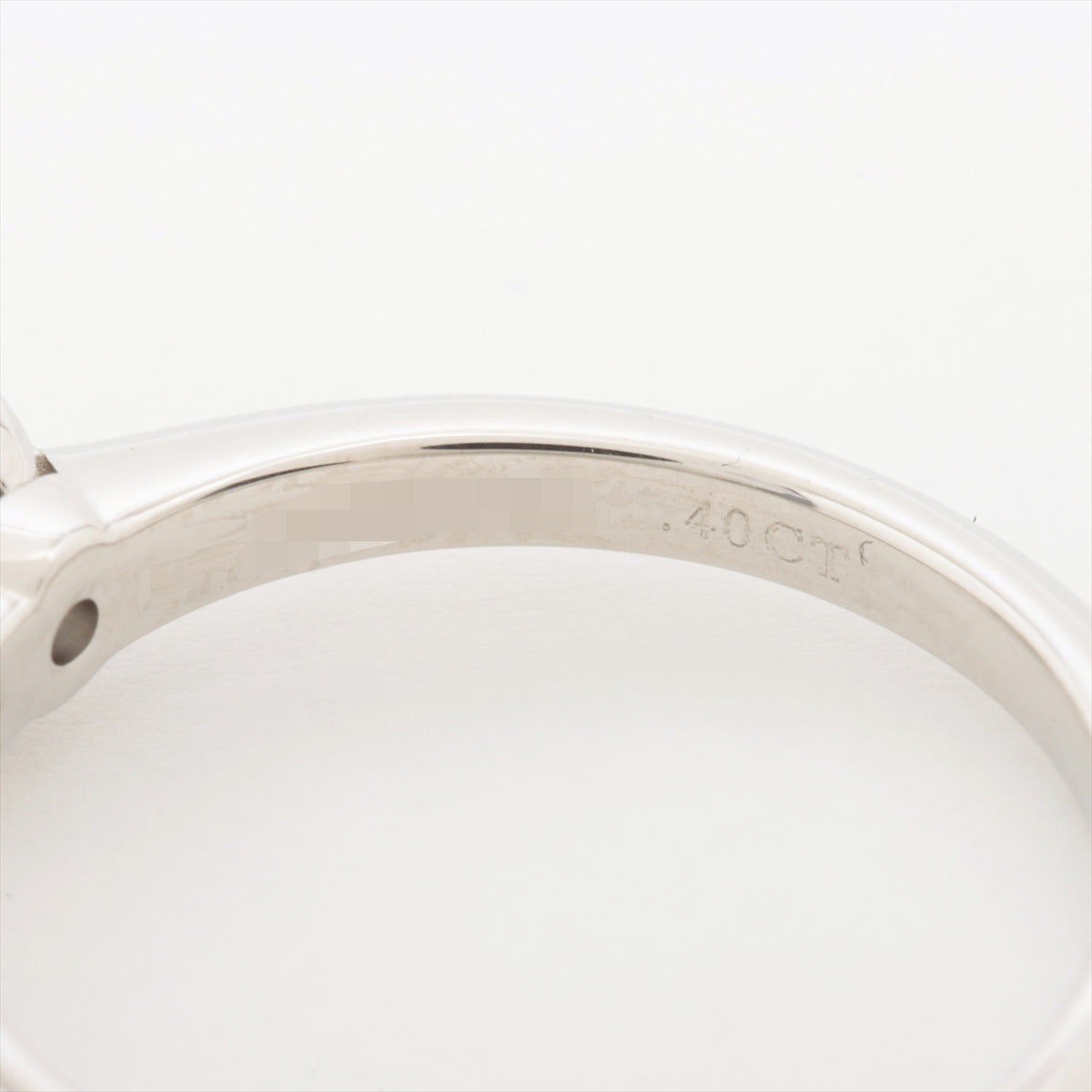 Tiffany Solitaire Diamond Ring Pt950 3.5g 0.40 H VVS1 EX NONE Resized