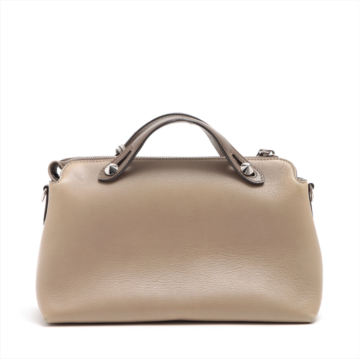 Fendi By the Way Medium Leather 2 Way Handbag Beige 8BL124
