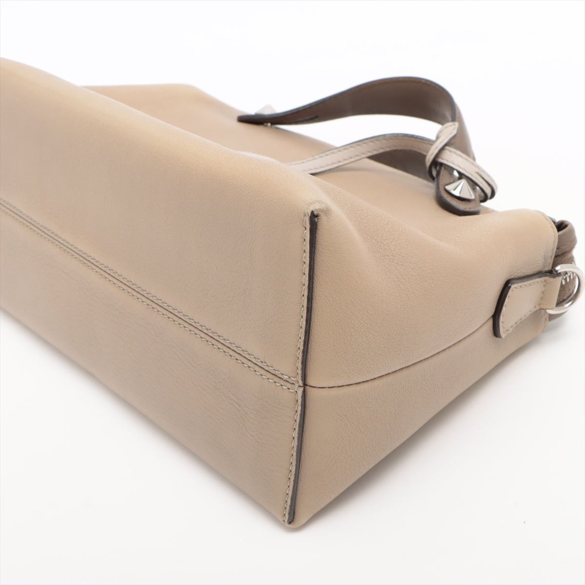 Fendi By the Way Medium Leather 2 Way Handbag Beige 8BL124