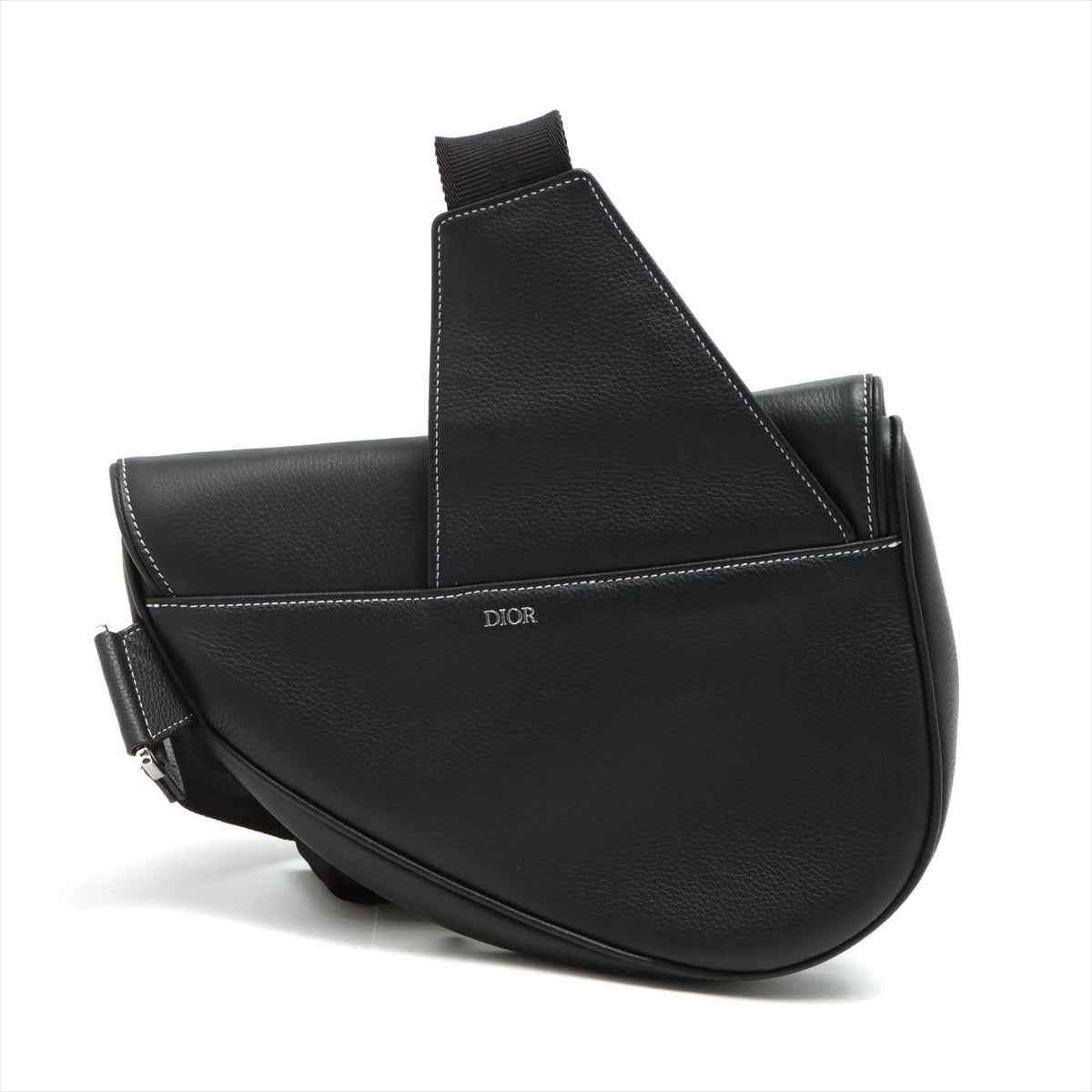 DIOR HOMME Saddle Bag Leather Sling backpack Black