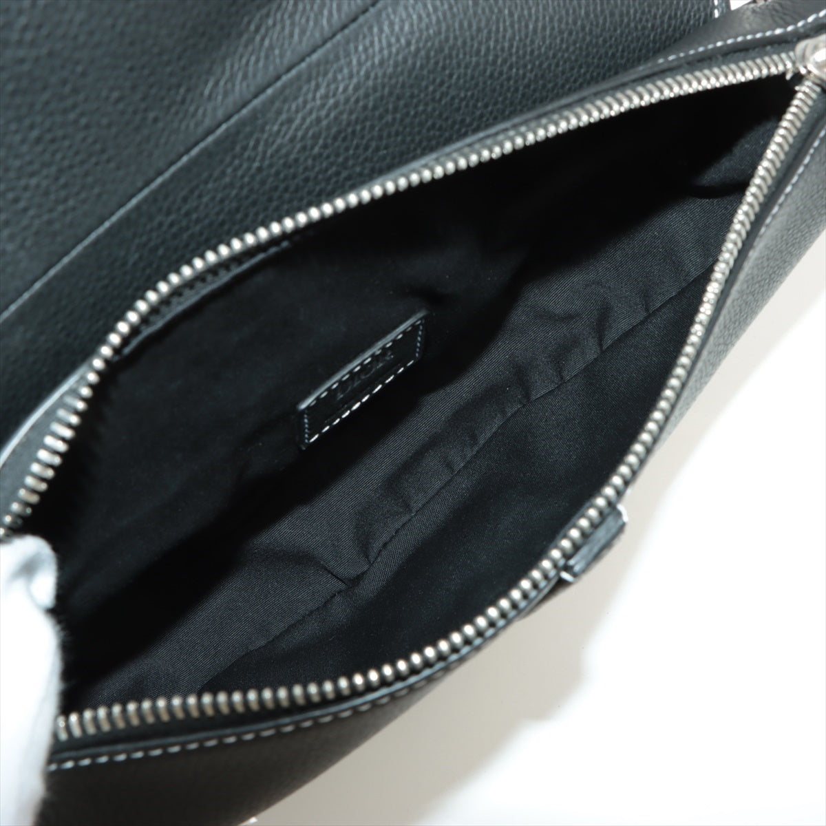 DIOR HOMME Saddle Bag Leather Sling backpack Black