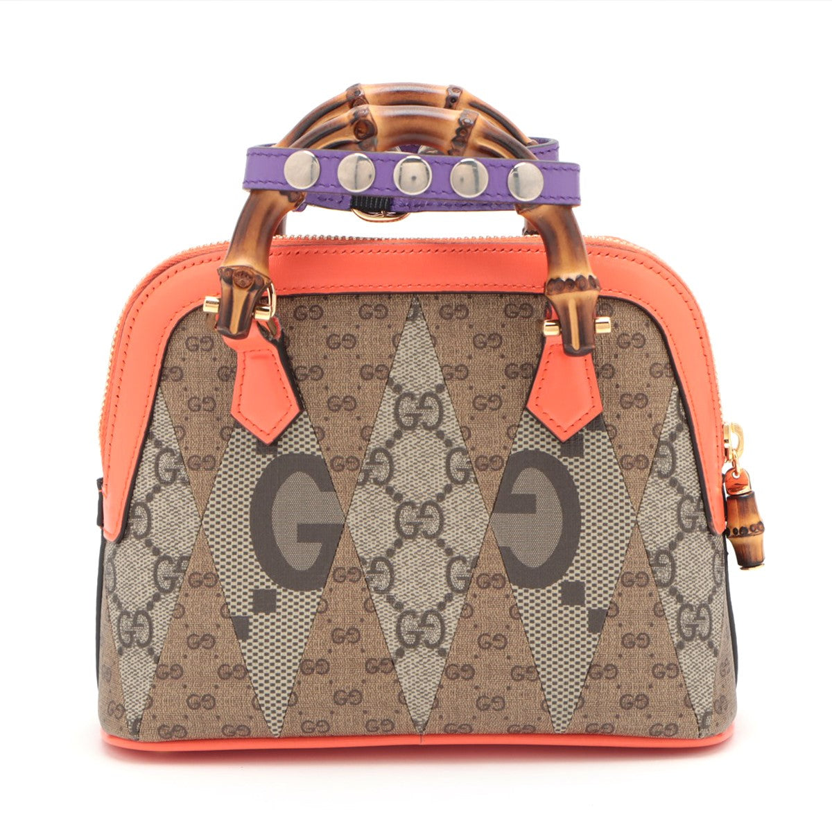 Gucci Diana Bamboo 2 Way Handbag Orange 715775