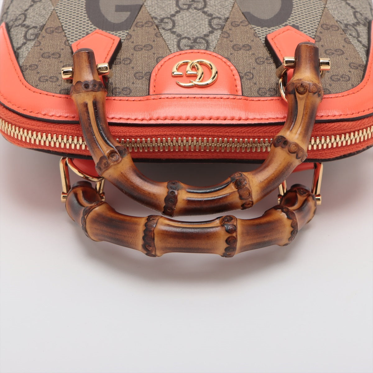 Gucci Diana Bamboo 2 Way Handbag Orange 715775