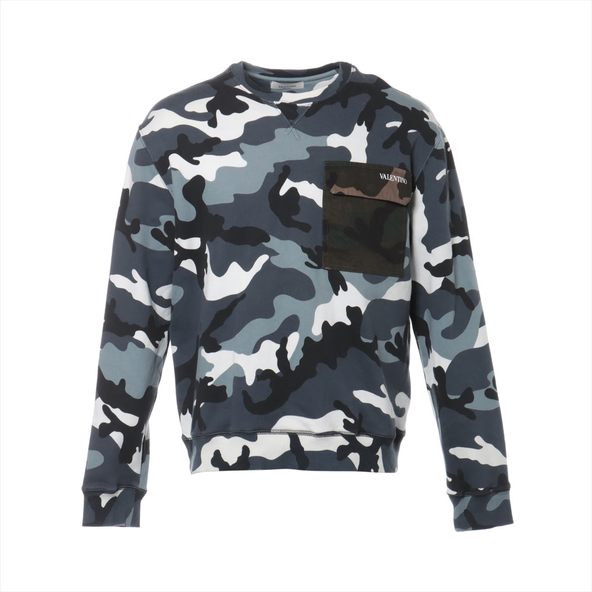 Valentino Cotton Basic knitted fabric M Men's Camouflage