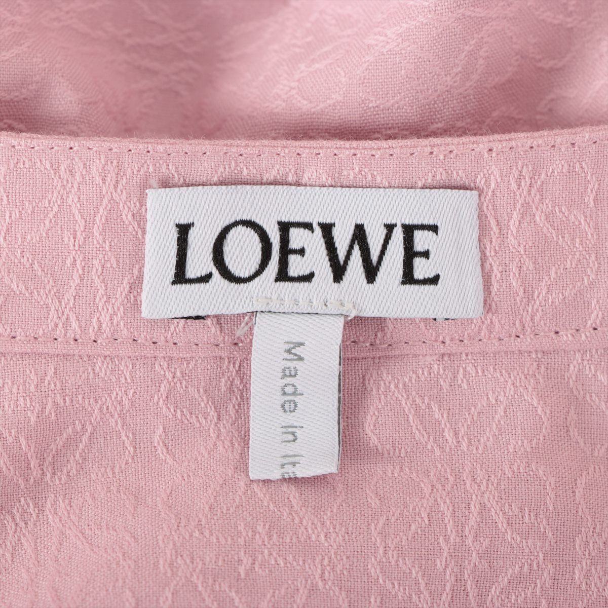 Loewe Anagram Cotton Shirt 32 Ladies' Pink  Hooded Logo embroidery overall pattern S540Y06X53
