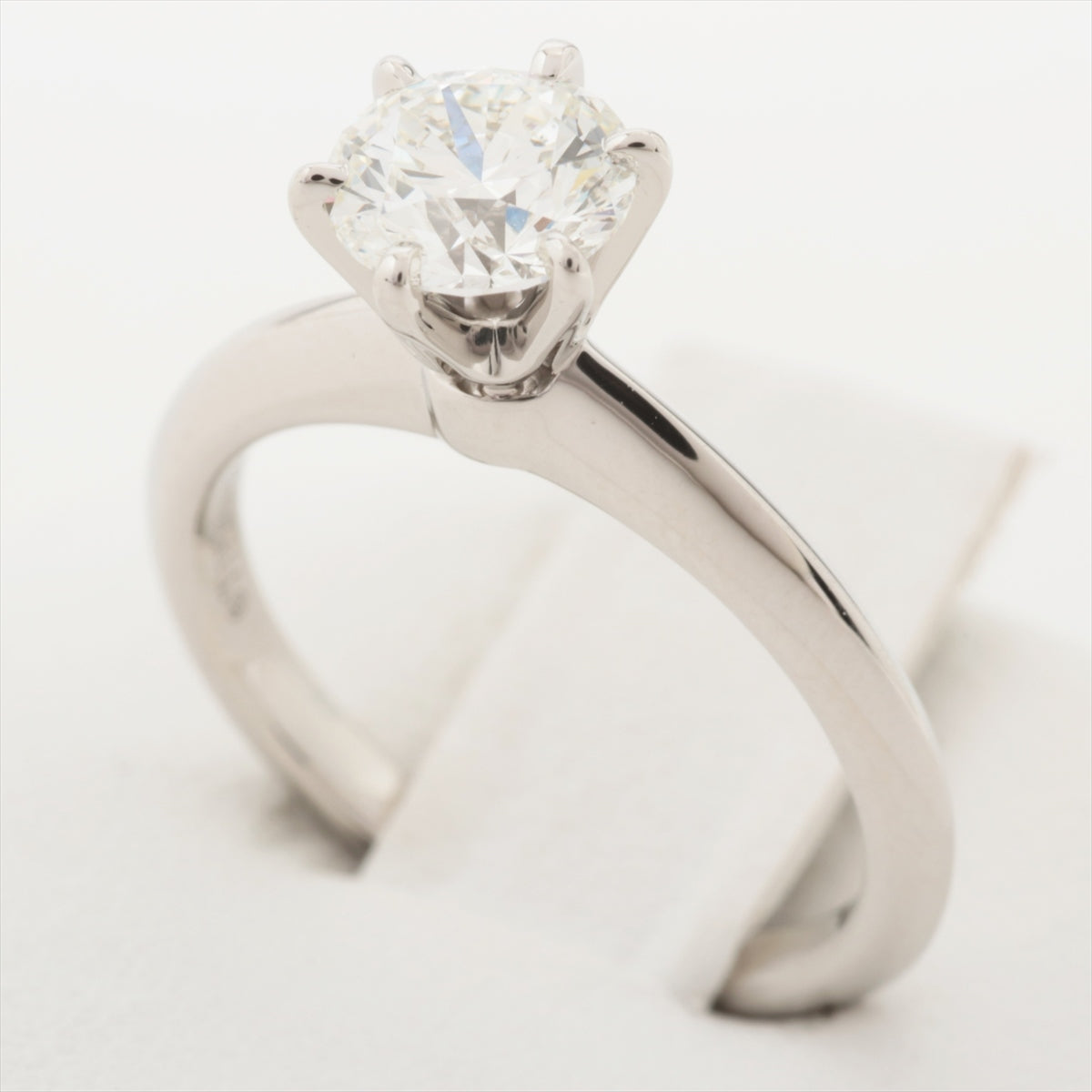Tiffany Solitaire Diamond Ring Pt950 4.1g D0.80