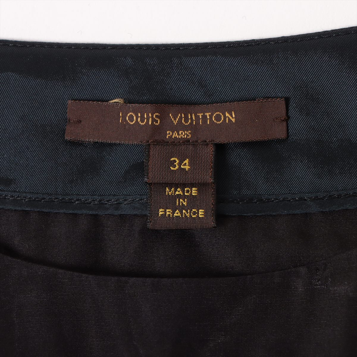 Louis Vuitton Rayon × Silk Sleeveless Dress 34 Ladies' Black