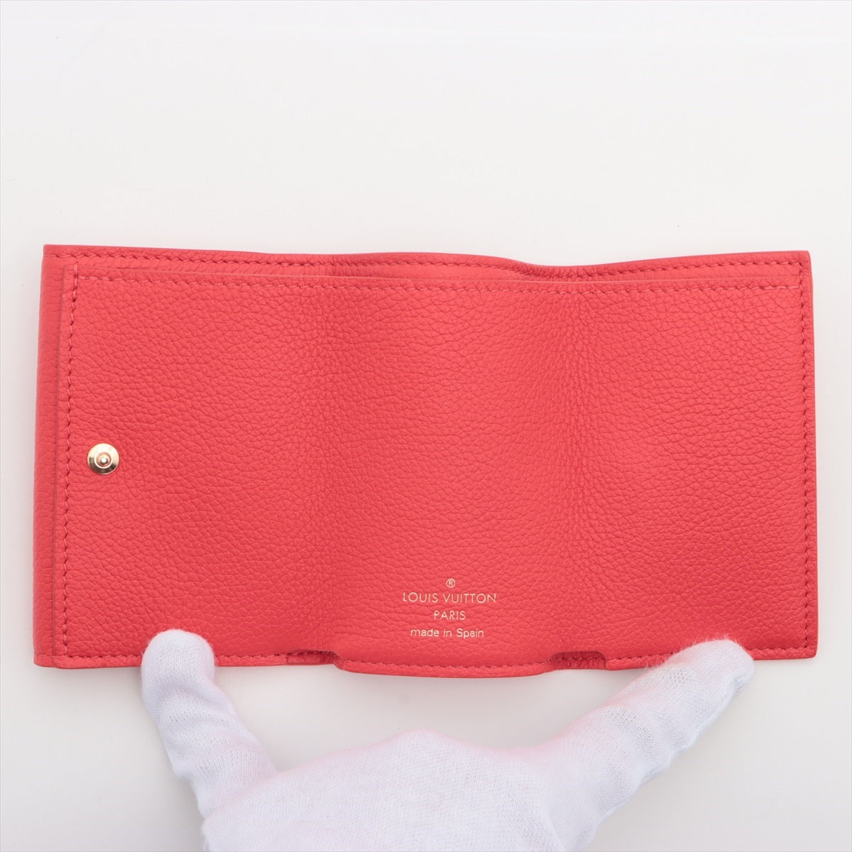 Louis Vuitton Taurillon Portefeuille Lock Mini M82435 Orange Compact Wallet
