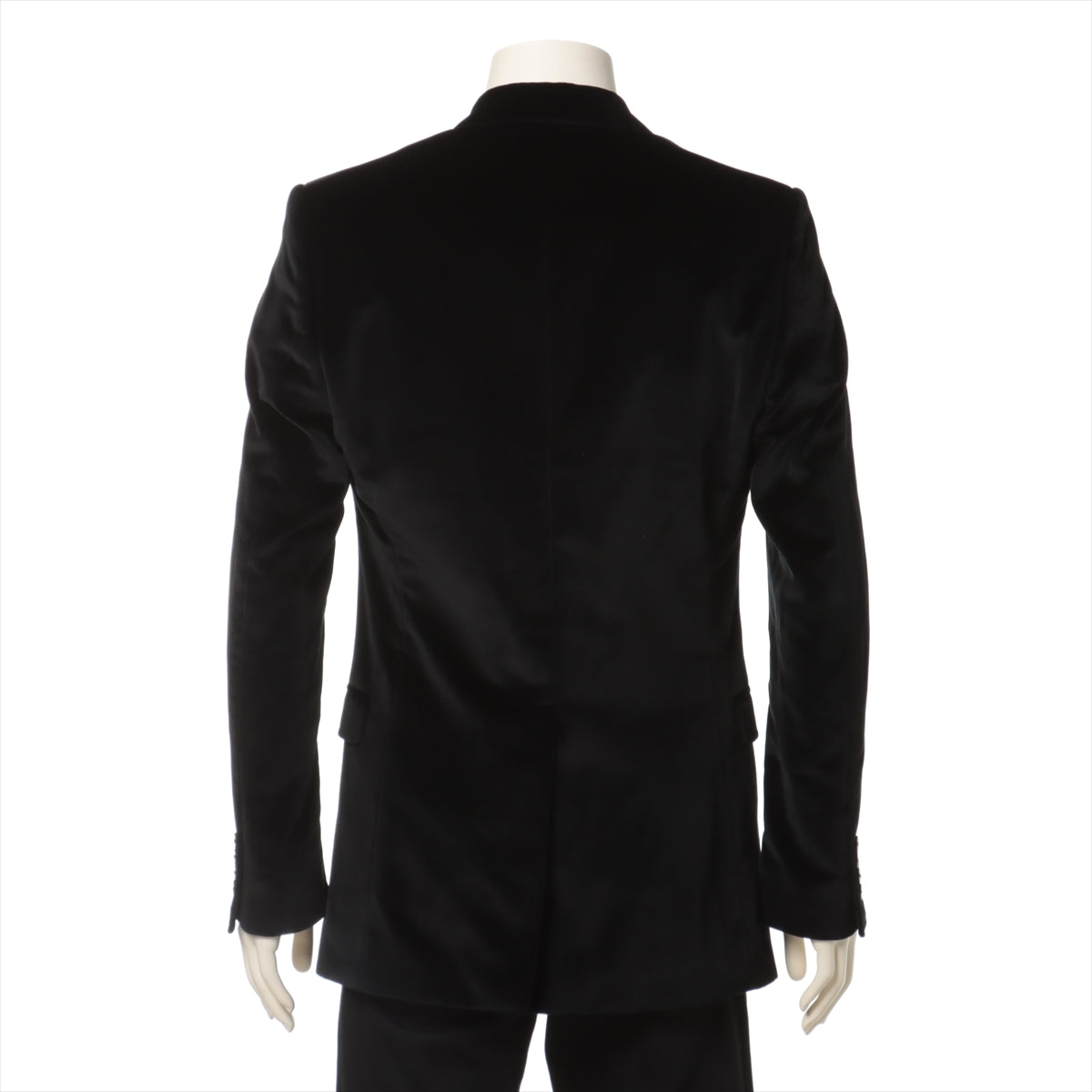 Dolce & Gabbana Cotton Tailored Jacket 46 Men's Black  Velour G2614T Stains on the side Lining Tsure
