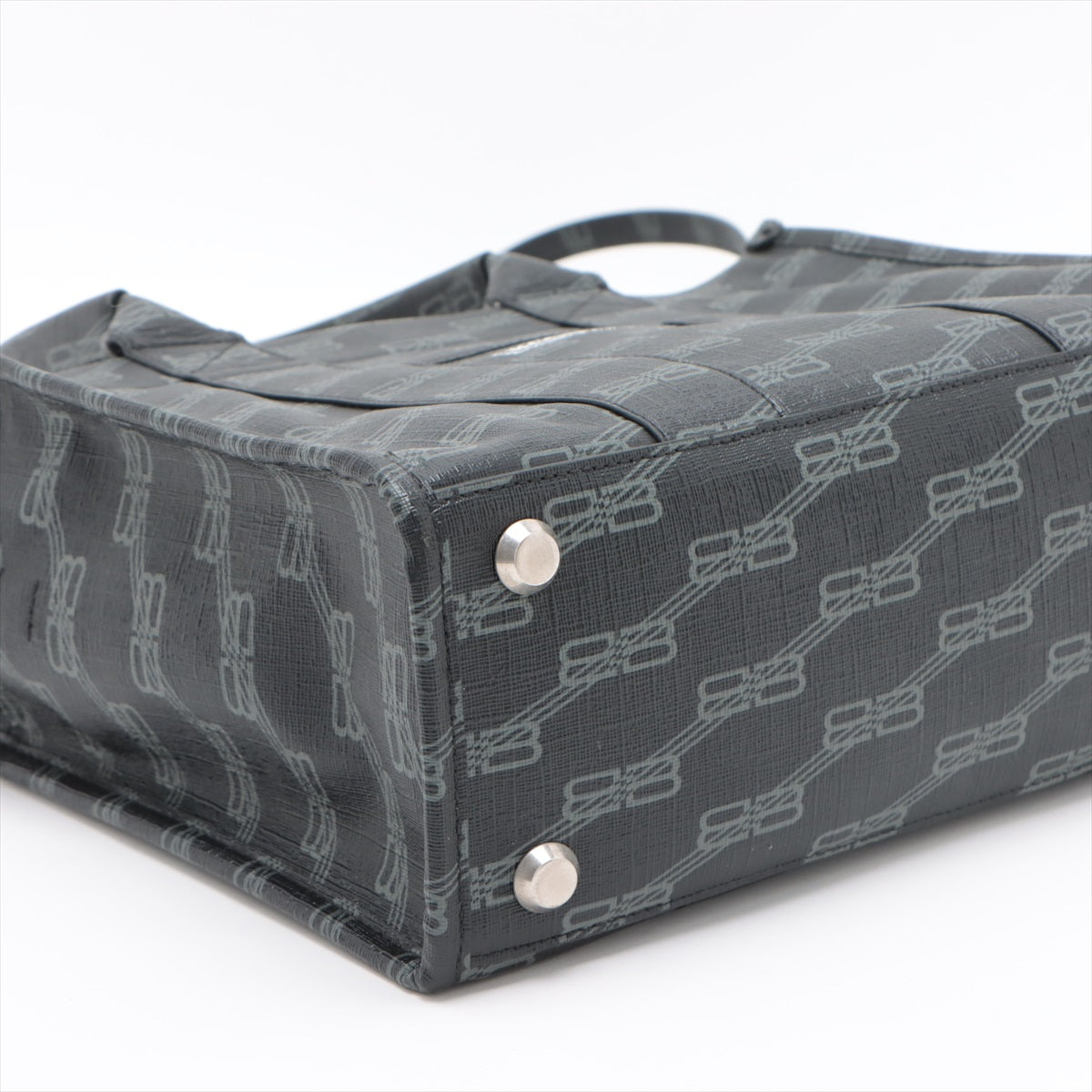 Balenciaga HardWear Leather 2 Way Handbag Black 671402