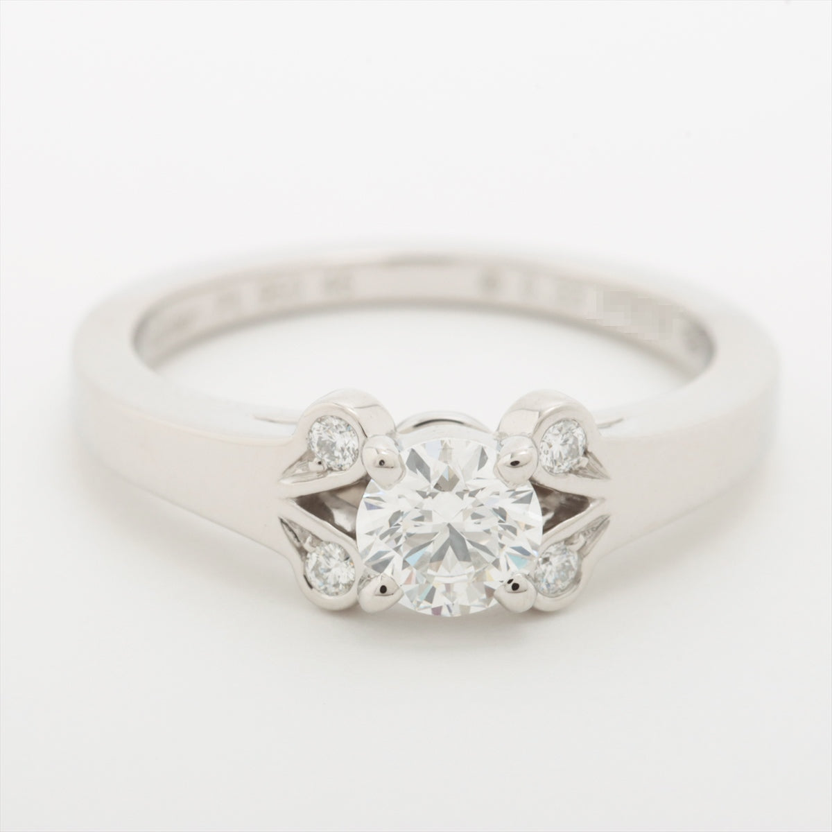 Cartier Ballerina Diamond Ring Pt950 4.4g 0.33 F VVS1 EX NONE 46 Published by GIA in 2012 CRN4197646