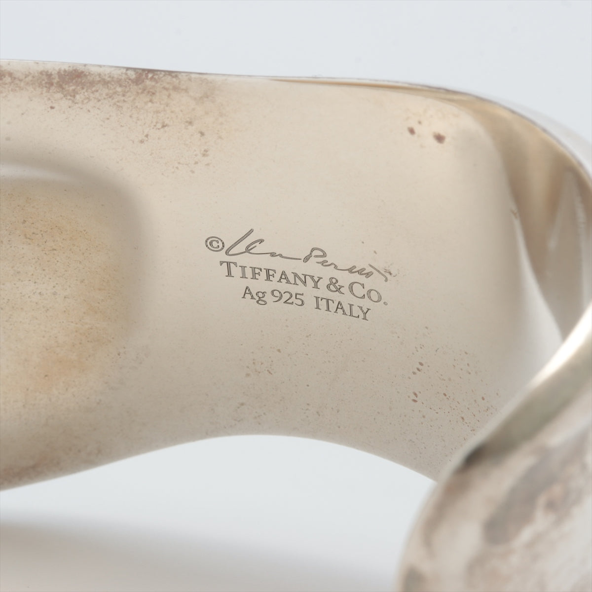 Tiffany Elsa Peretti Bone Cuff Bangle 925 60.6g Silver
