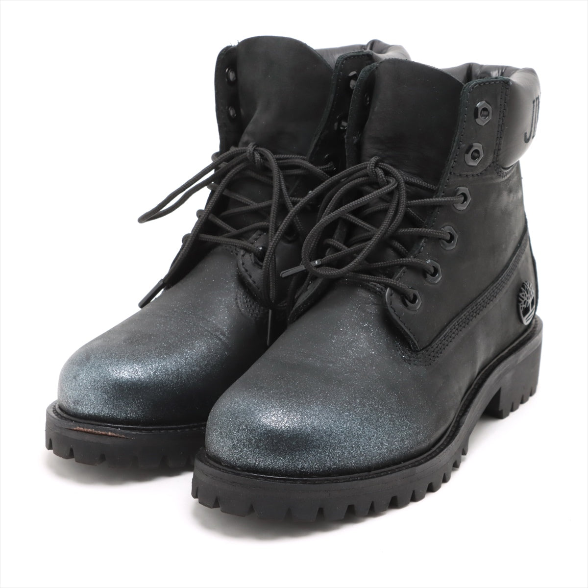 Jimmy Choo x Timberland Leather Short Boots 6 Ladies' Black premium high cut boots Box Included