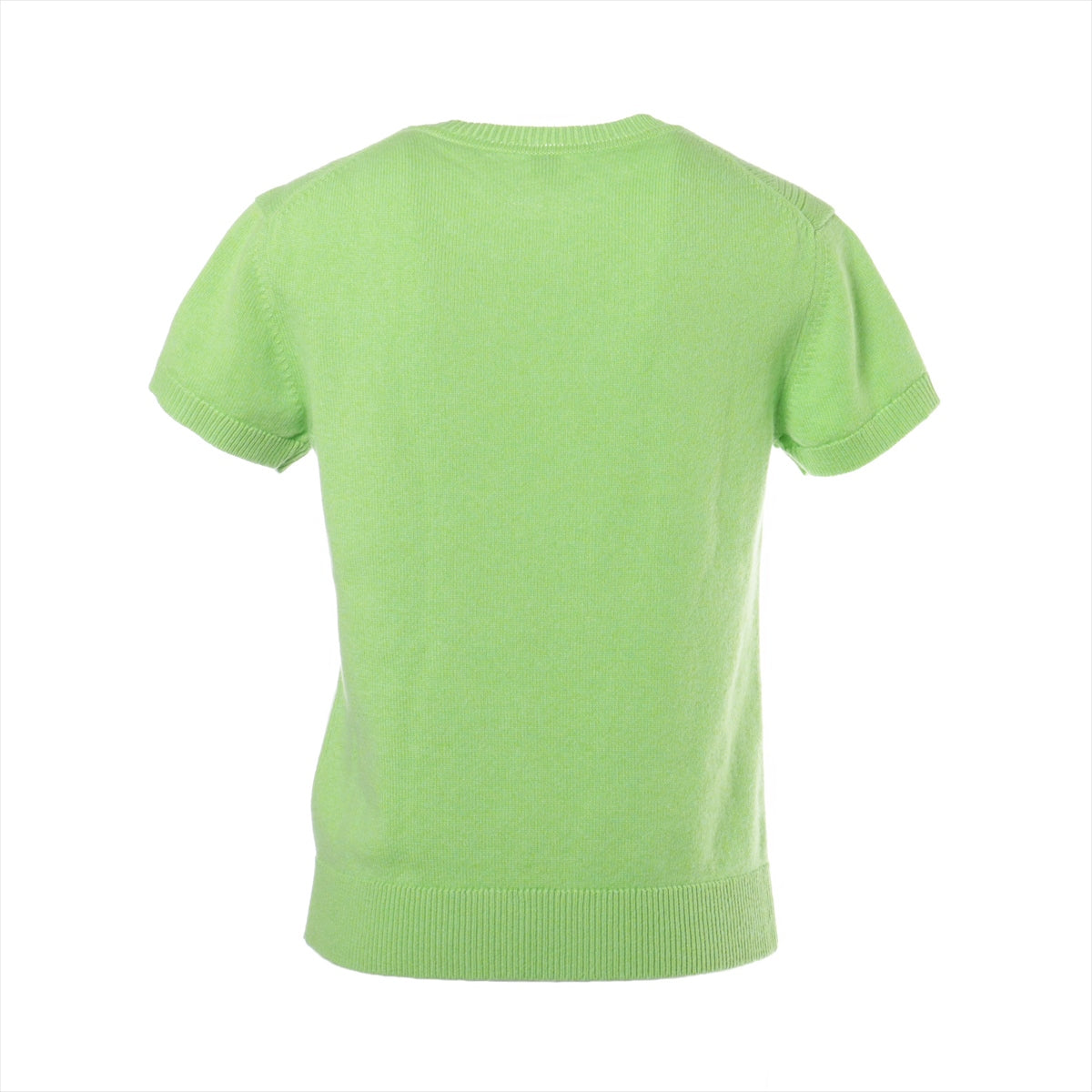 Hermès Cotton x Cashmere Short Sleeve Knitwear 38 Ladies' Green  Serie button