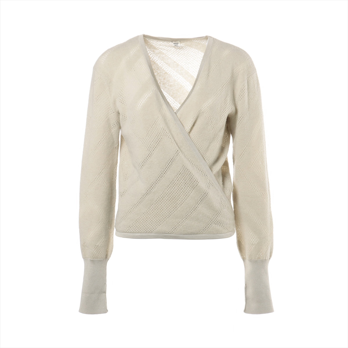 Hermès Wool x nylon x cashmere Cardigan 38 Ladies' Beige