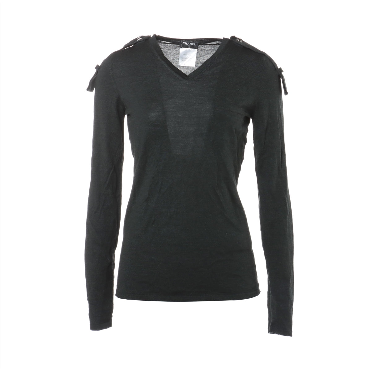 Chanel Wool & silk Sweater 36 Ladies' Grey  P39185K02773 turn lock bracket