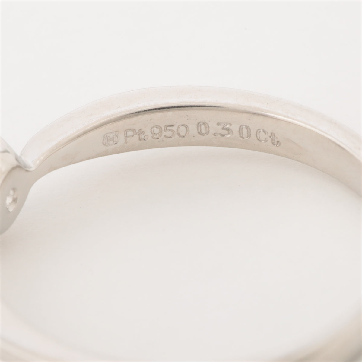 Mikimoto Diamond Ring Pt950 3.8g 0.30