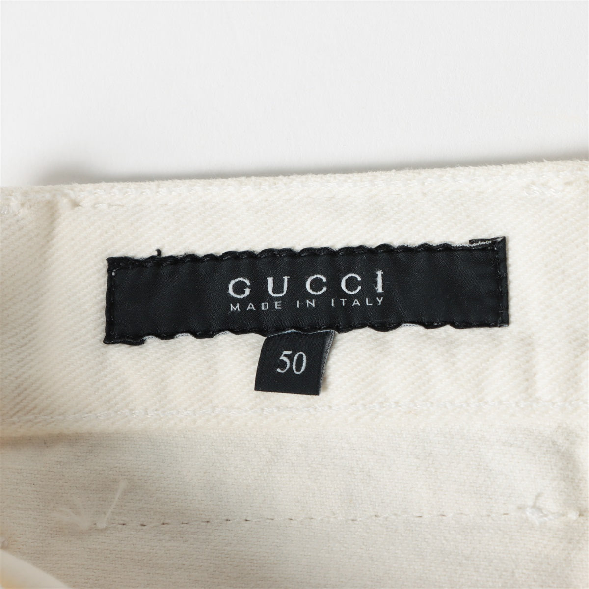 Gucci 07 Cotton Denim Pants 50 Men's White No sign tag