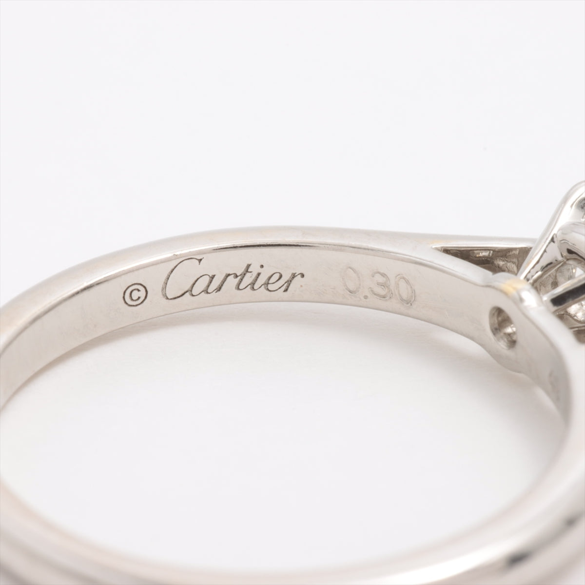 Cartier Solitaire 1895 Diamond Ring Pt950 3.4g 0.30 G VS1 3EX NONE 49 CRN4139049