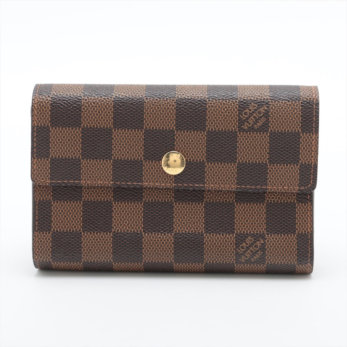 Louis Vuitton Damier Porte Tresor Etui Papiers M61202 Brown Compact Wallet