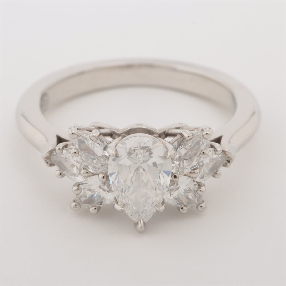 Harry Winston Pear Shape Cluster Diamond Ring Pt950 4.8g 0.57 D VS1 Pear-shaped NONE RGDPPS005CLU-040