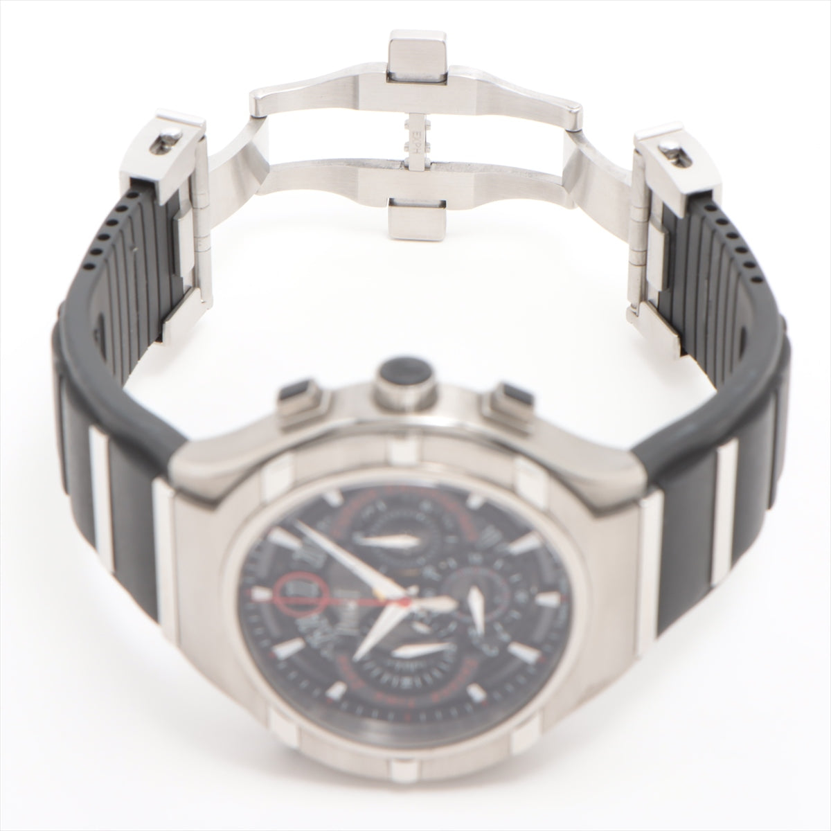 Piaget Polo 45 Flyback chronograph GOA35001 SS & Rubber AT Black Dial Limited to 500 books in the world