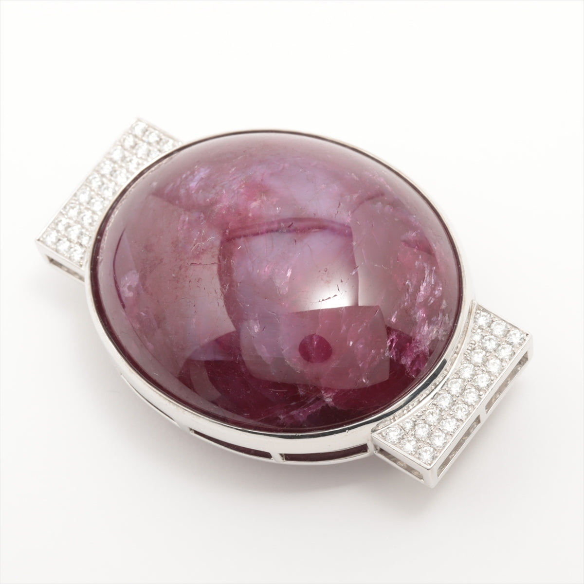 Purple star sapphire Diamond Sash pin K18WG 48.4g 187.927 0833
