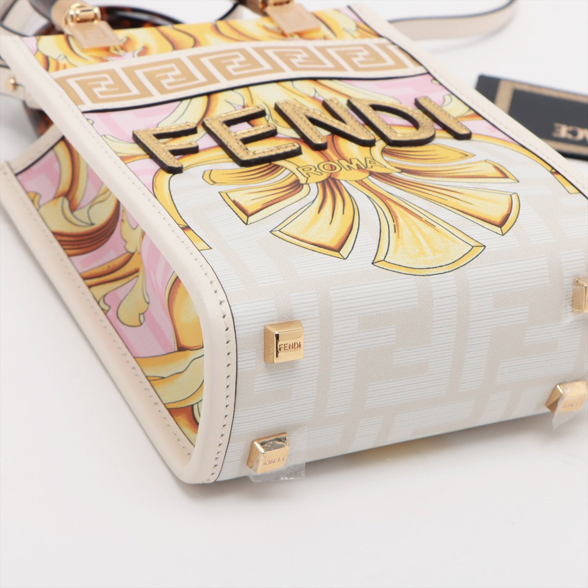 Fendi x Versace Sunshine Shopper small Leather 2 Way Handbag Multicolor 8BS051