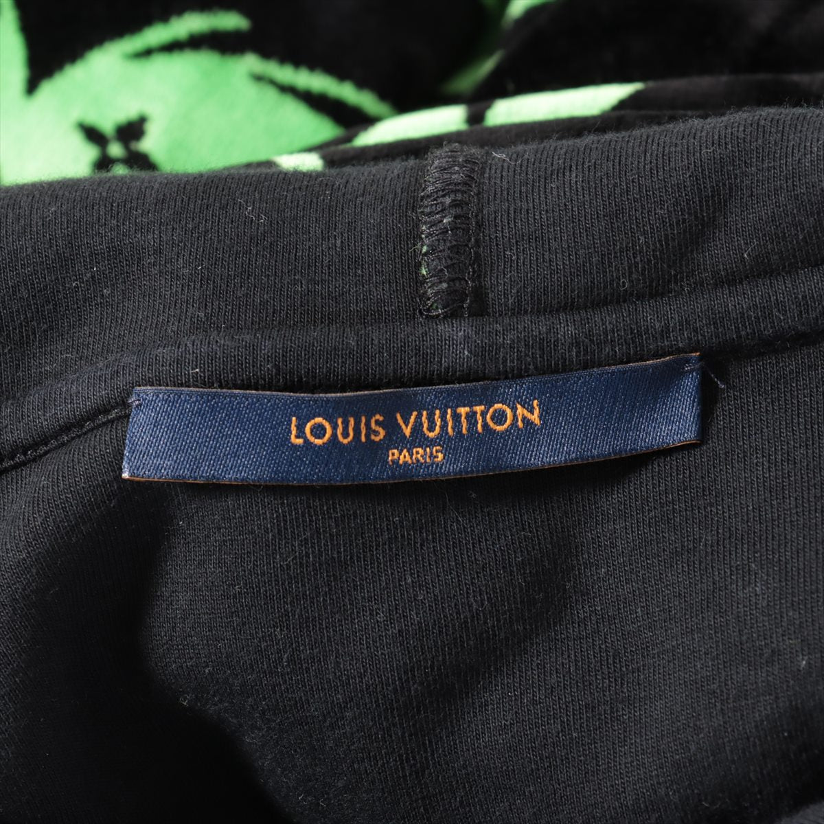 Louis Vuitton 22AW Cotton Parker XL Men's Black x green  LV Eyes Graphic Jacquard RM222