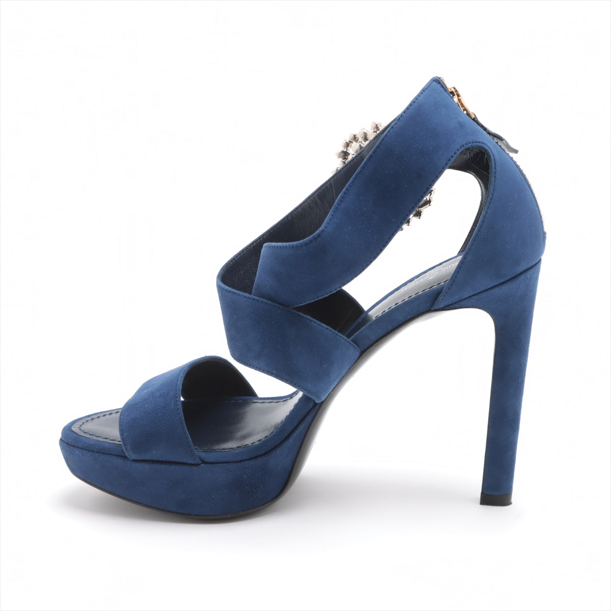 Louis Vuitton 19-year Suede leather Sandals 36 1/2 Ladies' Blue MA0149 Bijou