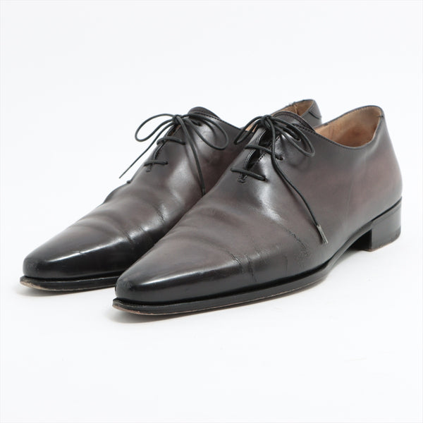 Berluti Leather Leather shoes 8 1/2 Men's Black piercing Comes 