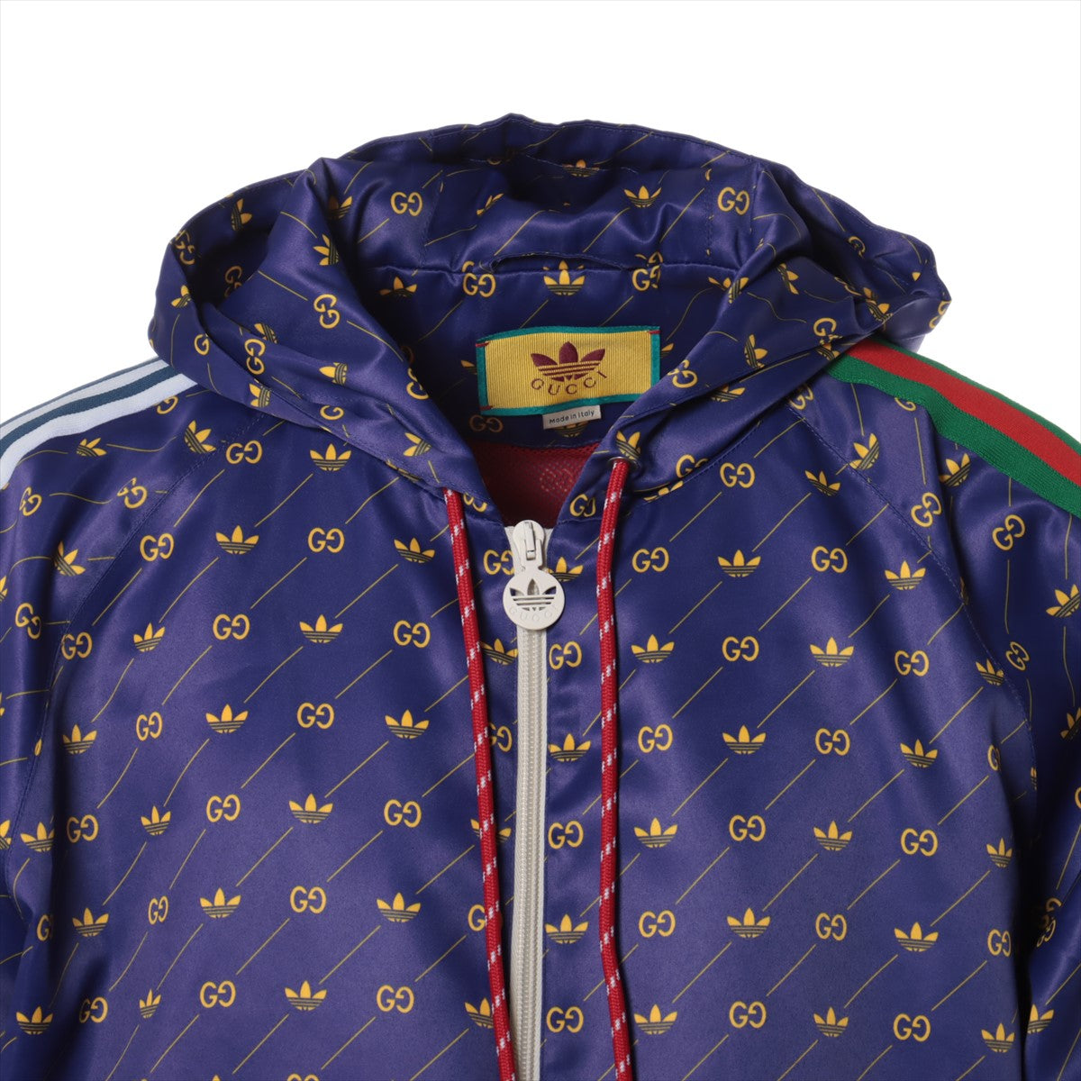 Gucci x adidas GG 22SS Polyester Jacket 48 Men's Purple  691428 Trefoil Print Jacket