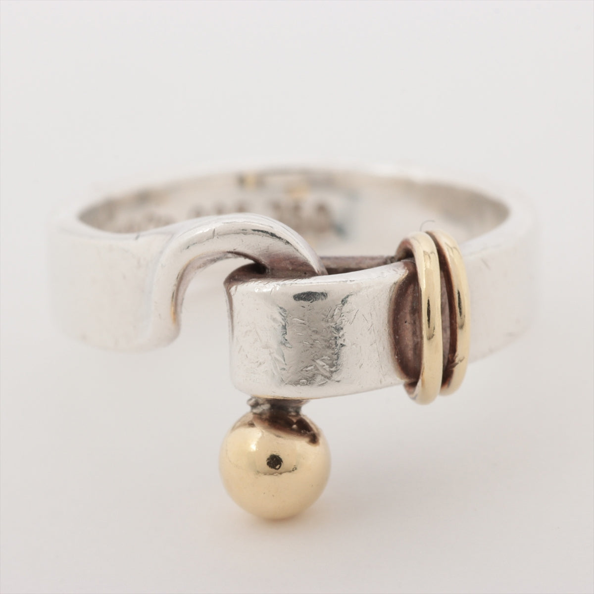 Tiffany combination hook & eye rings 925 4.1g Gold × Silver