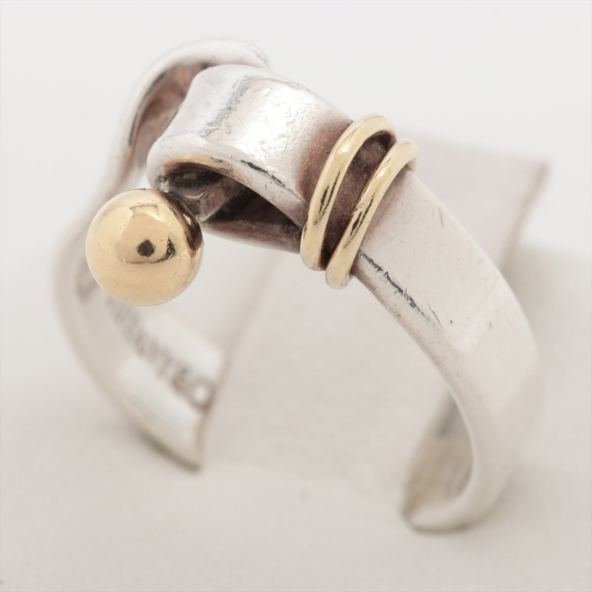 Tiffany combination hook & eye rings 925 4.1g Gold × Silver