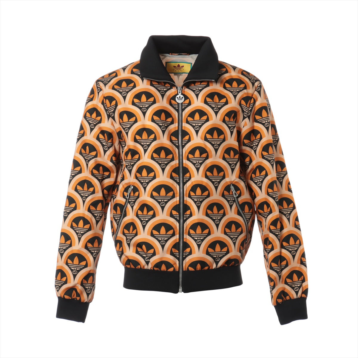 Gucci x Adidas Interlocking G 22 years Nylon Jacket 44 Men's Black x orange  696653