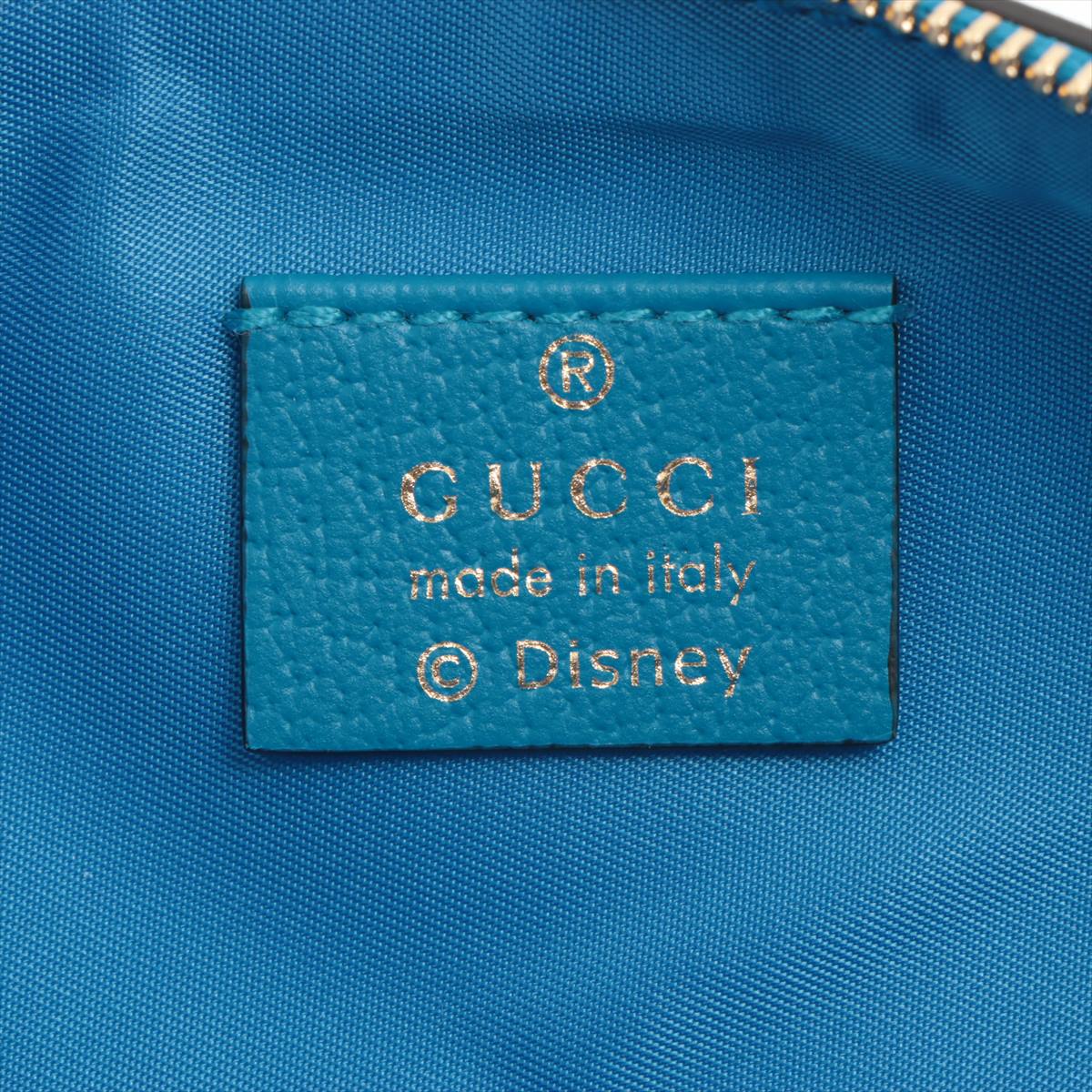 Gucci x Disney GG Supreme 662129 PVC & leather Pen Case Beige x blue