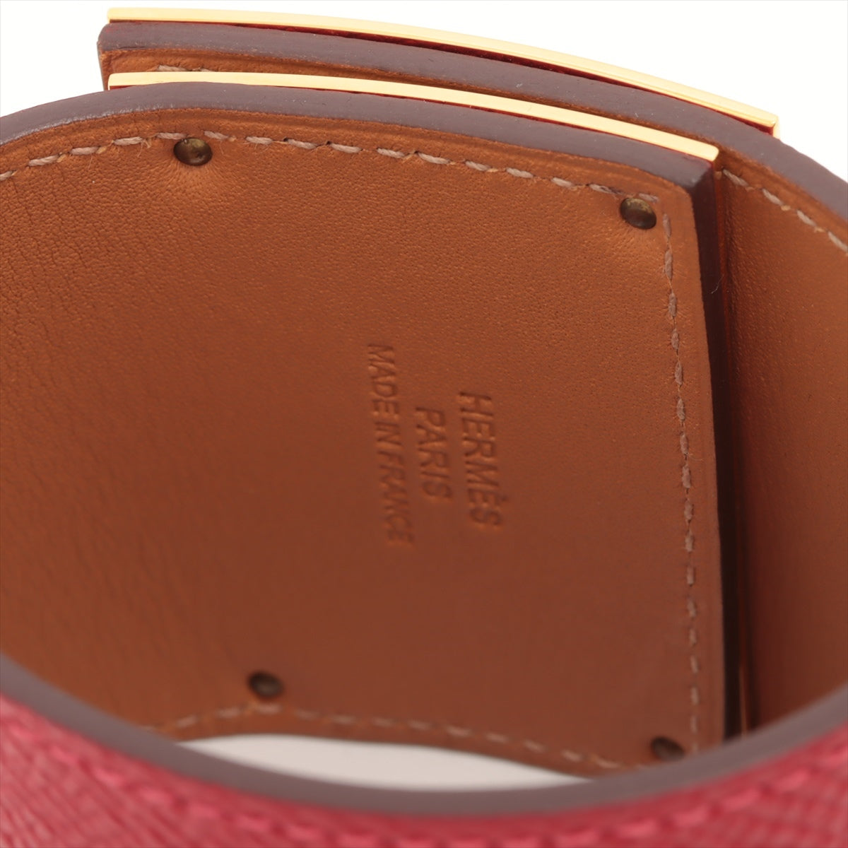 Hermès Kelly Dog □ R: 2014 Bracelet S GP & Leather Red
