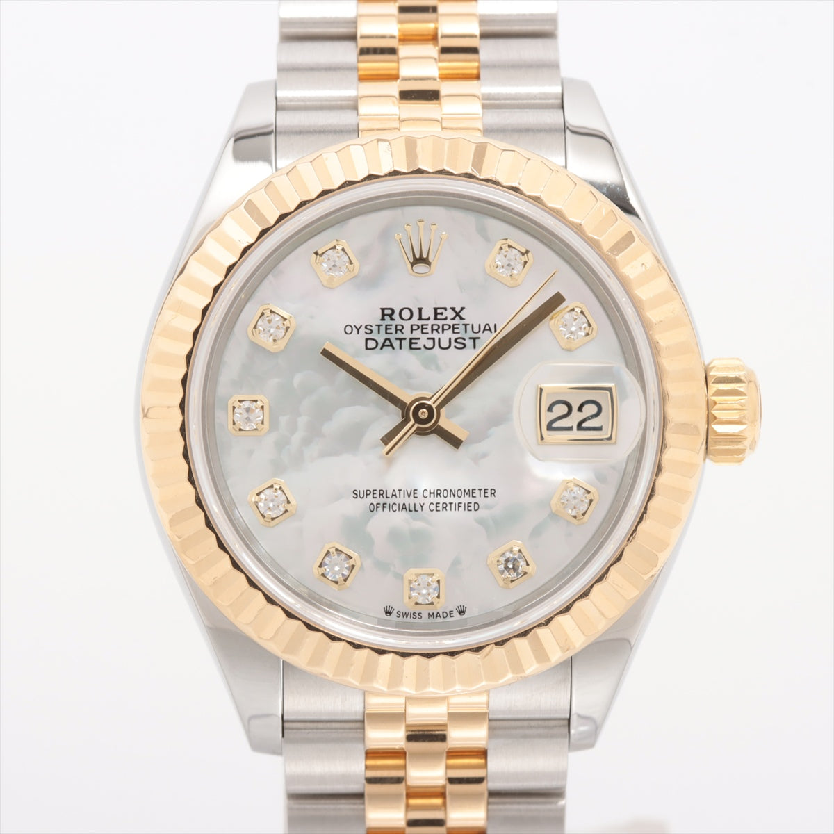 Rolex Datejust 279173NG SS×YG AT Shell Dial jubilee bracelet 1 Extra Link